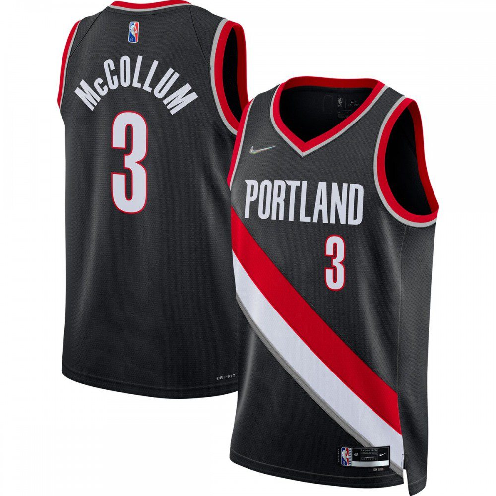 C.J. McCollum Portland Trail Blazers 2021/22 Diamond Swingman Jersey - Icon Edition - Black-Pro Kit Vault | Brand New 26/27 Sports Jerseys